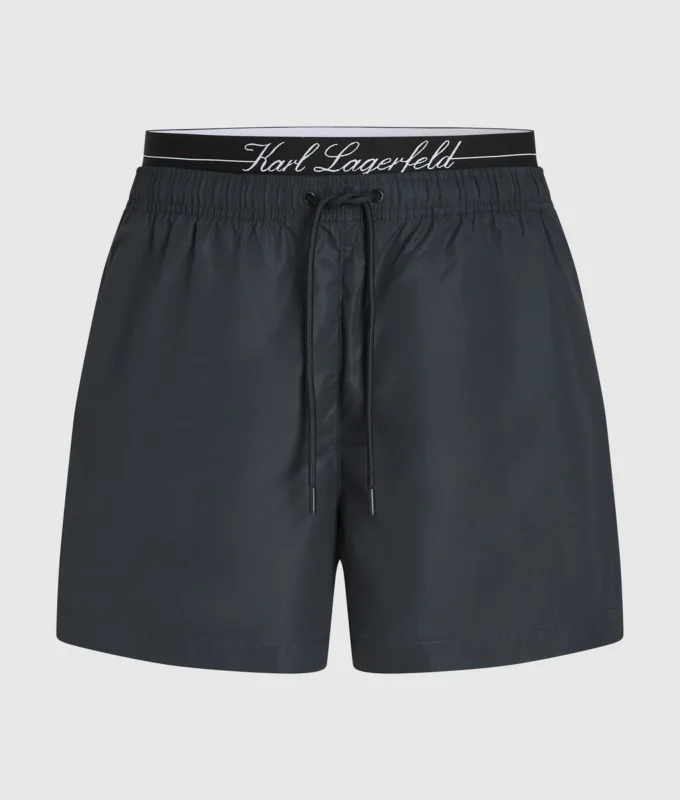 Boardshorts med dubbel midjeresår Boardshorts med dubbel midjeresår