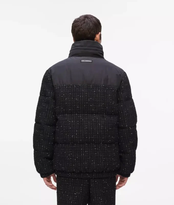 Bouclé-pufferjacka