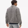 Bouclé-tweedjacka med dragkedja Bouclé-tweedjacka med dragkedja