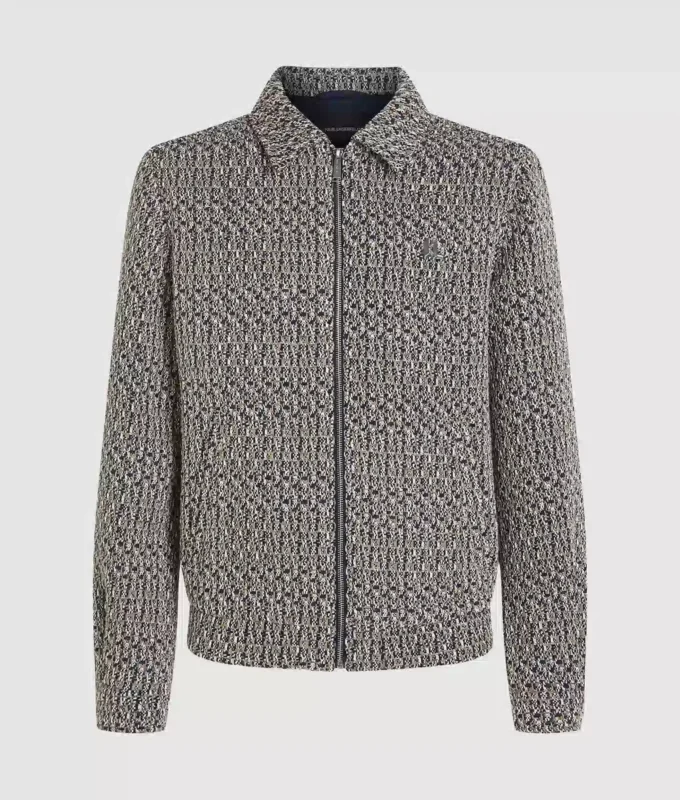 Bouclé-tweedjacka med dragkedja Bouclé-tweedjacka med dragkedja