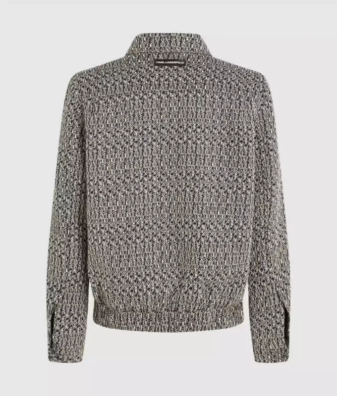 Bouclé-tweedjacka med dragkedja Bouclé-tweedjacka med dragkedja