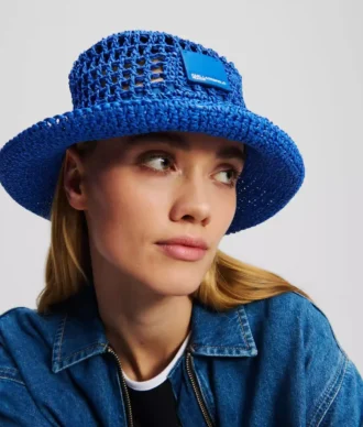 Box Logo vävd bucket hat