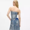 Bustier i belagd denim Bustier i belagd denim