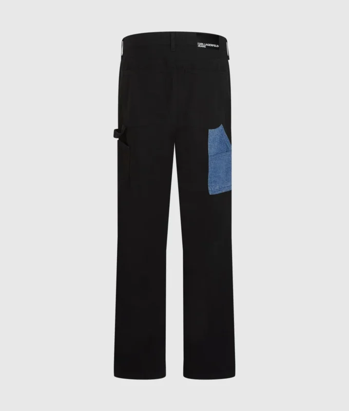 Byxor i denim med fickor Byxor i denim med fickor