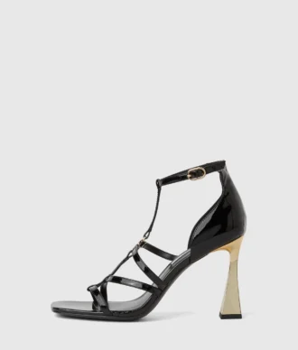 Debutante sandaler med remmar och klack