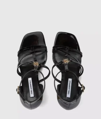 Debutante sandaler med remmar och klack