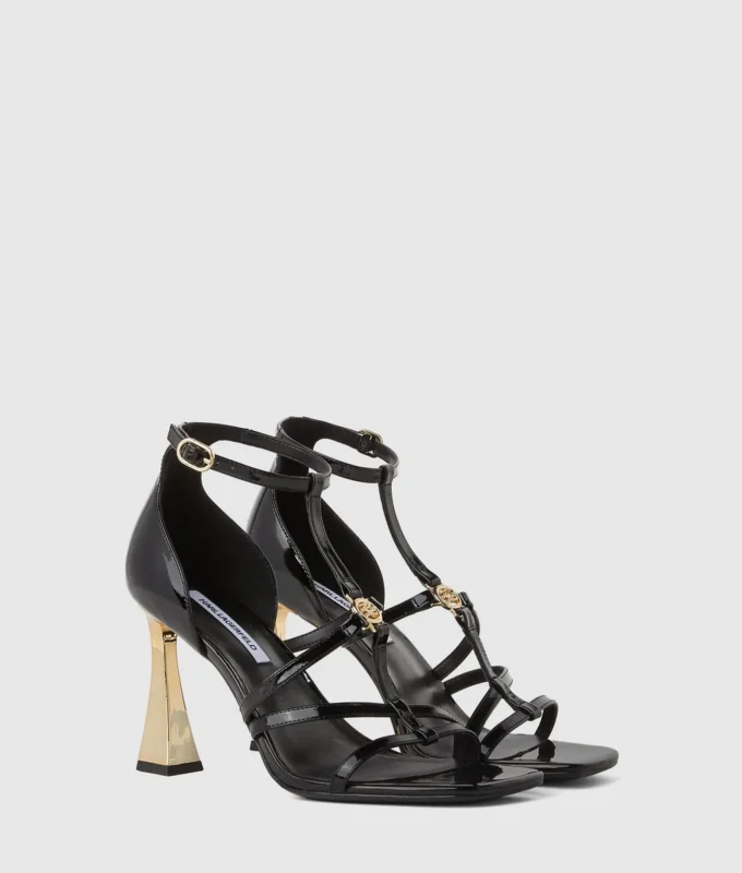 Debutante sandaler med remmar och klack Debutante sandaler med remmar och klack