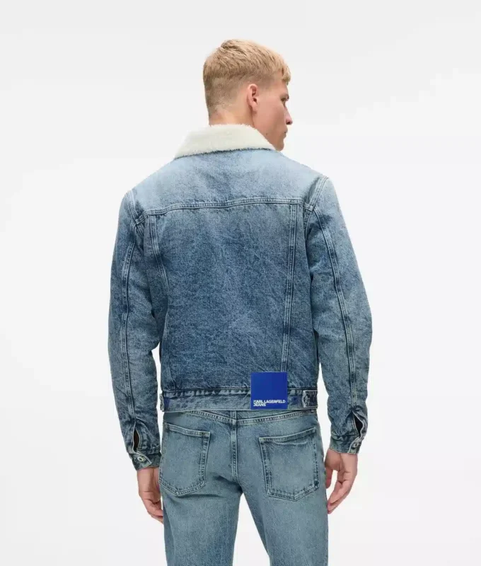 Denimjacka i shearling