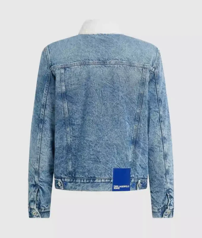 Denimjacka i shearling