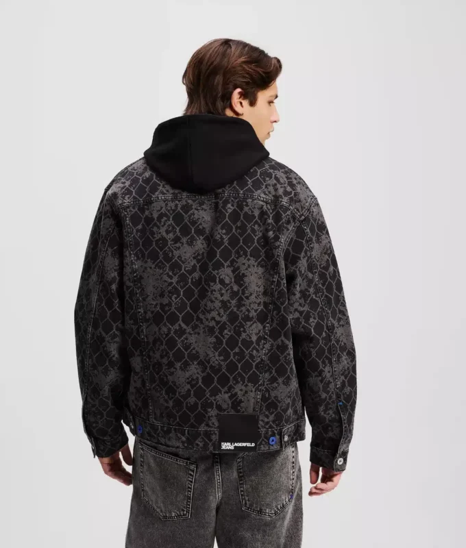 DENIMJACKA MED ALL-OVER-TRYCK DENIMJACKA MED ALL-OVER-TRYCK