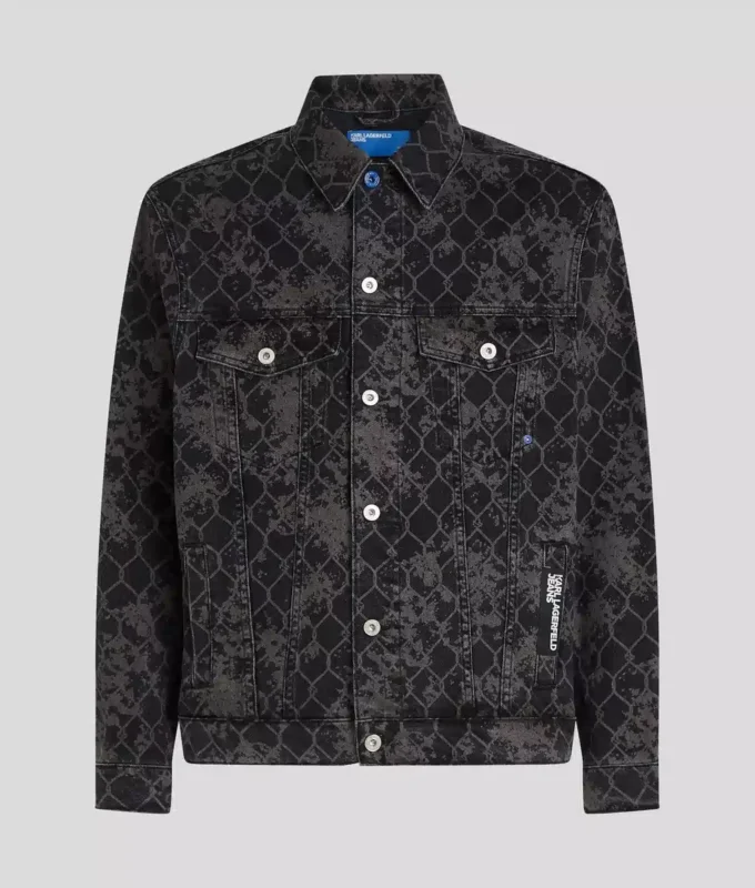 DENIMJACKA MED ALL-OVER-TRYCK DENIMJACKA MED ALL-OVER-TRYCK