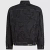 Denimjacka med monogramtryck över hela plagget Denimjacka med monogramtryck över hela plagget