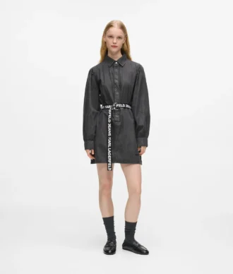 Denimklänning med bälte
