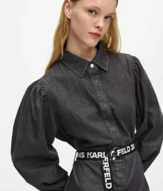 Denimklänning med bälte