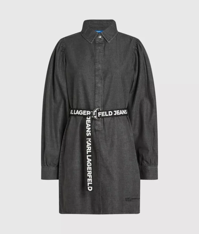 Denimklänning med bälte Denimklänning med bälte