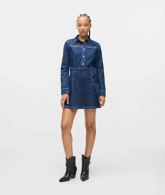 Denimklänning med nitar Denimklänning med nitar