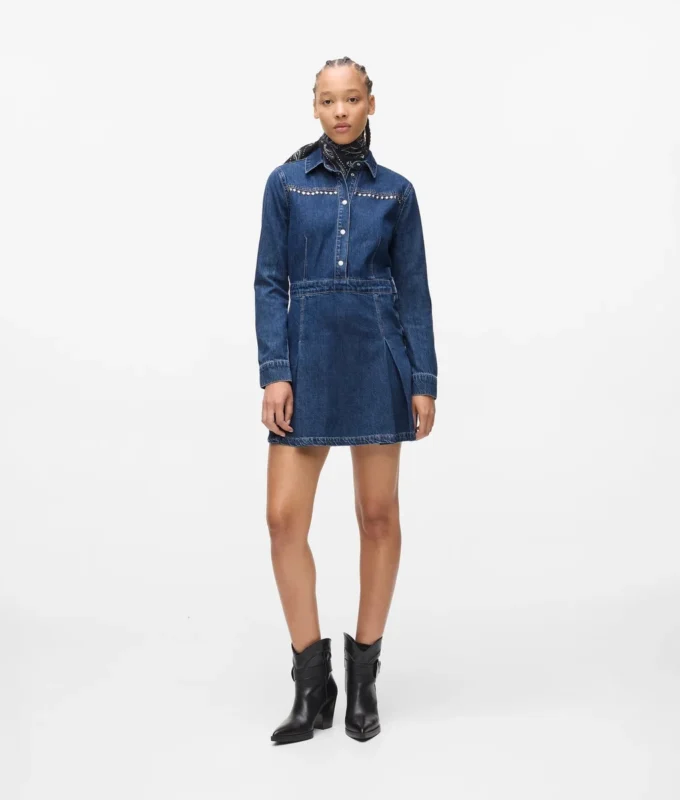 Denimklänning med nitar Denimklänning med nitar