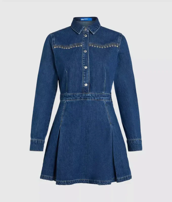 Denimklänning med nitar Denimklänning med nitar