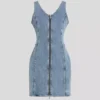DENIMKLÄNNING MED V-HALS DENIMKLÄNNING MED V-HALS