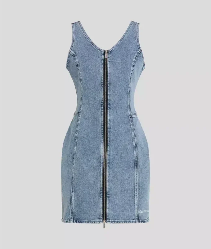 DENIMKLÄNNING MED V-HALS DENIMKLÄNNING MED V-HALS