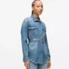 Denimskjorta med bälte Denimskjorta med bälte