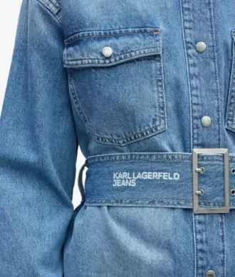 Denimskjorta med bälte