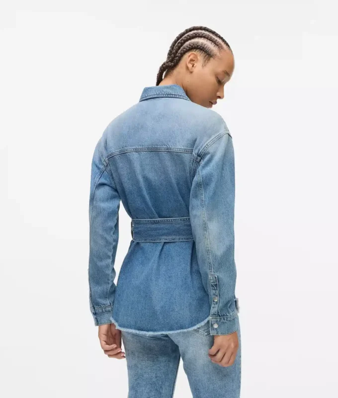 Denimskjorta med bälte Denimskjorta med bälte
