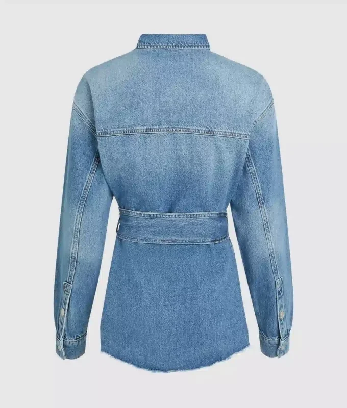 Denimskjorta med bälte Denimskjorta med bälte