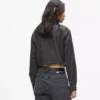 Denimskjorta med knytning fram Denimskjorta med knytning fram