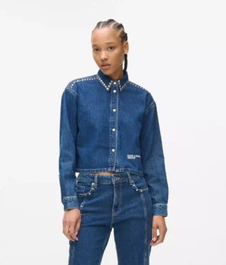 Denimskjorta med nitar