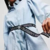 DENIMSKJORTKLÄNNING MED PUFFÄRMAR DENIMSKJORTKLÄNNING MED PUFFÄRMAR