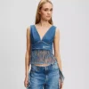 DENIMTOPP MED FRANSAR DENIMTOPP MED FRANSAR