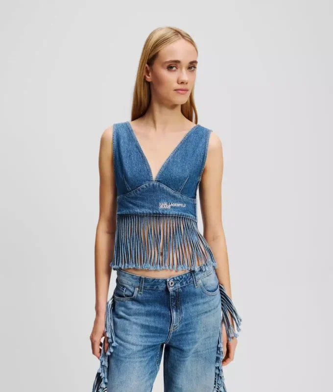 DENIMTOPP MED FRANSAR DENIMTOPP MED FRANSAR