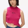 Distressed stickad topp Distressed stickad topp