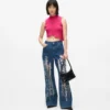 Distressed stickad topp Distressed stickad topp