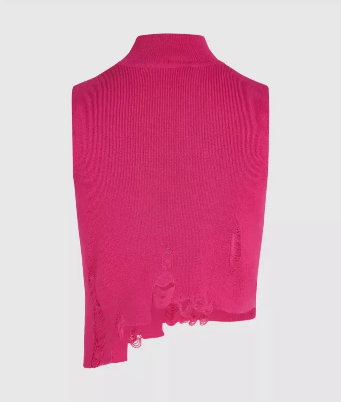 Distressed stickad topp Distressed stickad topp