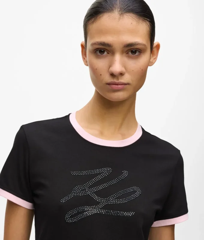 Exklusiv Autograph-T-shirt med strass Exklusiv Autograph-T-shirt med strass
