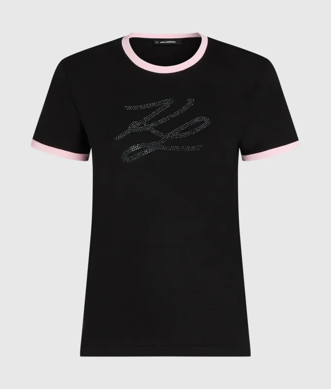 Exklusiv Autograph-T-shirt med strass Exklusiv Autograph-T-shirt med strass