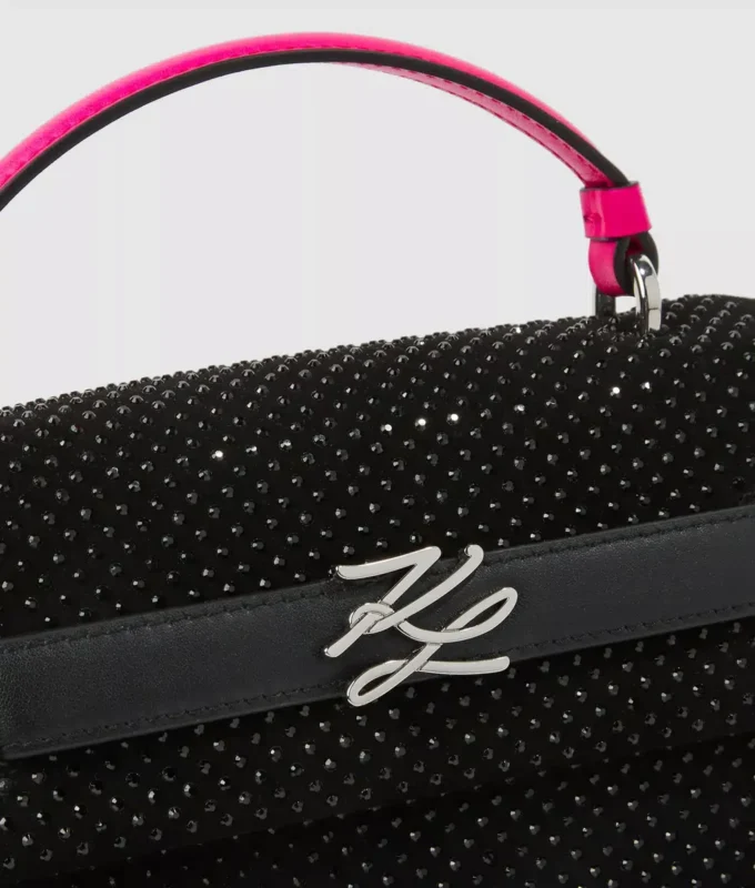 Exklusiv K/Autograph-väska med strass och handtag på ovansidan Exklusiv K/Autograph-väska med strass och handtag på ovansidan