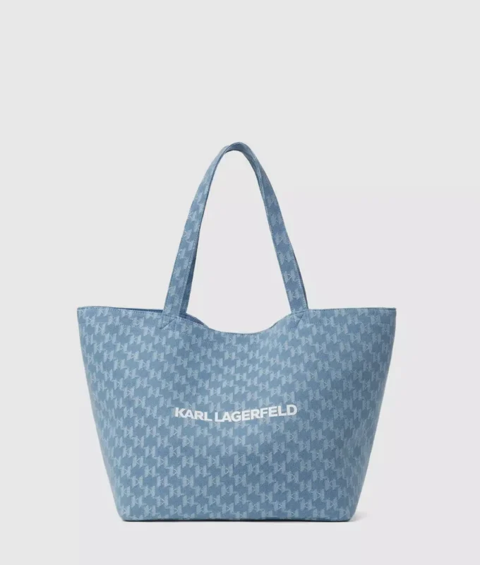 Exklusiv Monogram-shopper i denim Exklusiv Monogram-shopper i denim