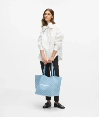Exklusiv Monogram-shopper i denim Exklusiv Monogram-shopper i denim
