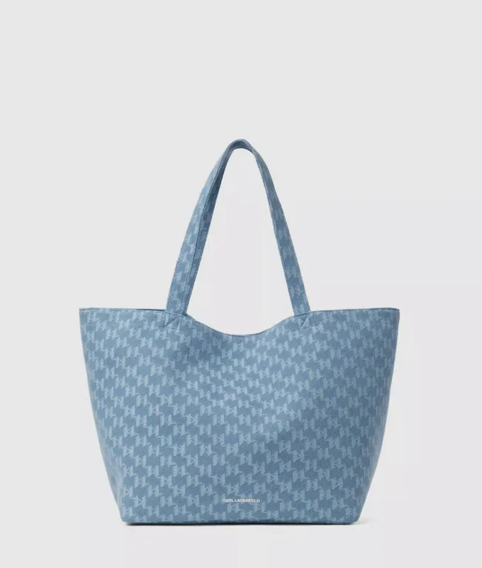 Exklusiv Monogram-shopper i denim Exklusiv Monogram-shopper i denim