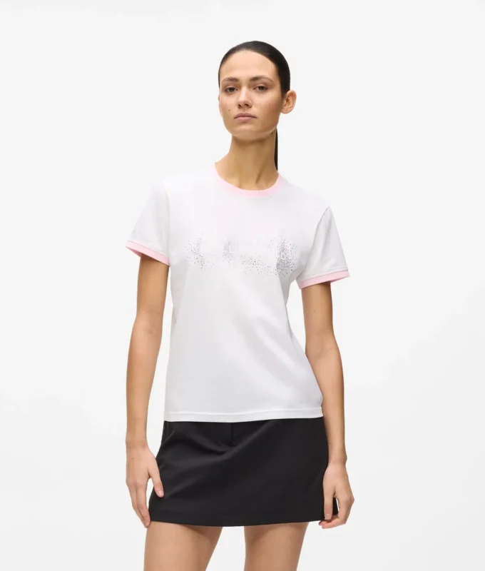 Exklusiv T-shirt med strasslogotyp