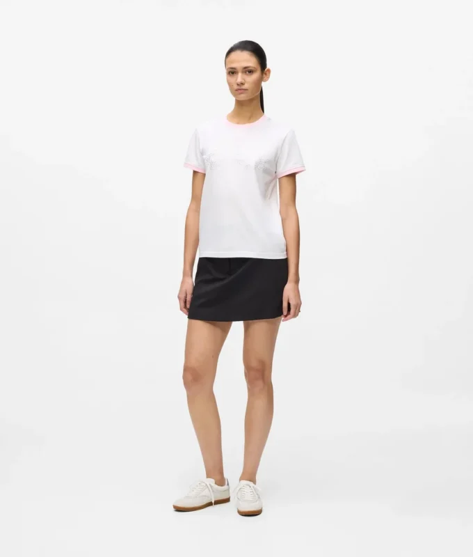 Exklusiv T-shirt med strasslogotyp