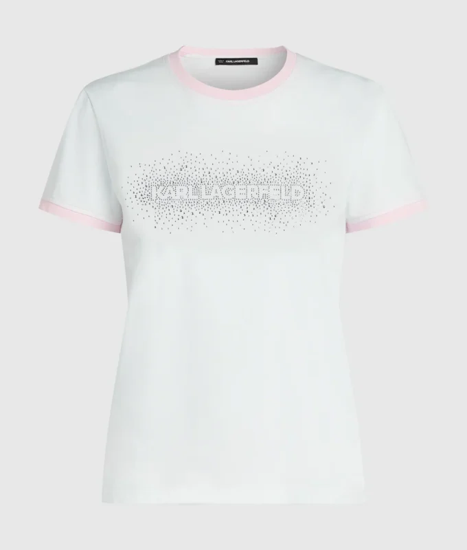 Exklusiv T-shirt med strasslogotyp