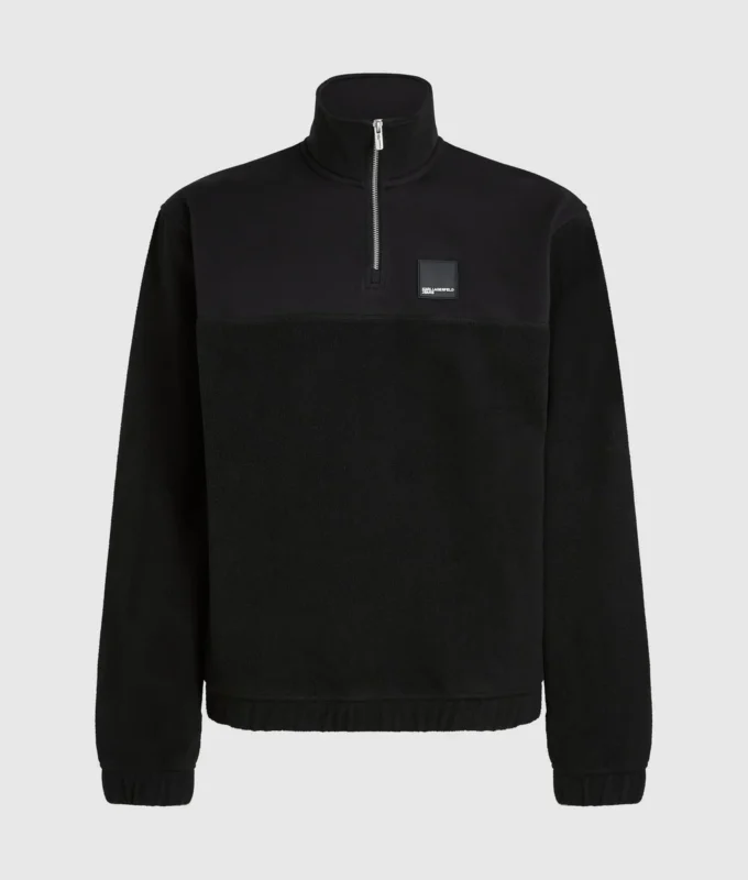 Fleece-tröja med halv dragkedja Fleece-tröja med halv dragkedja