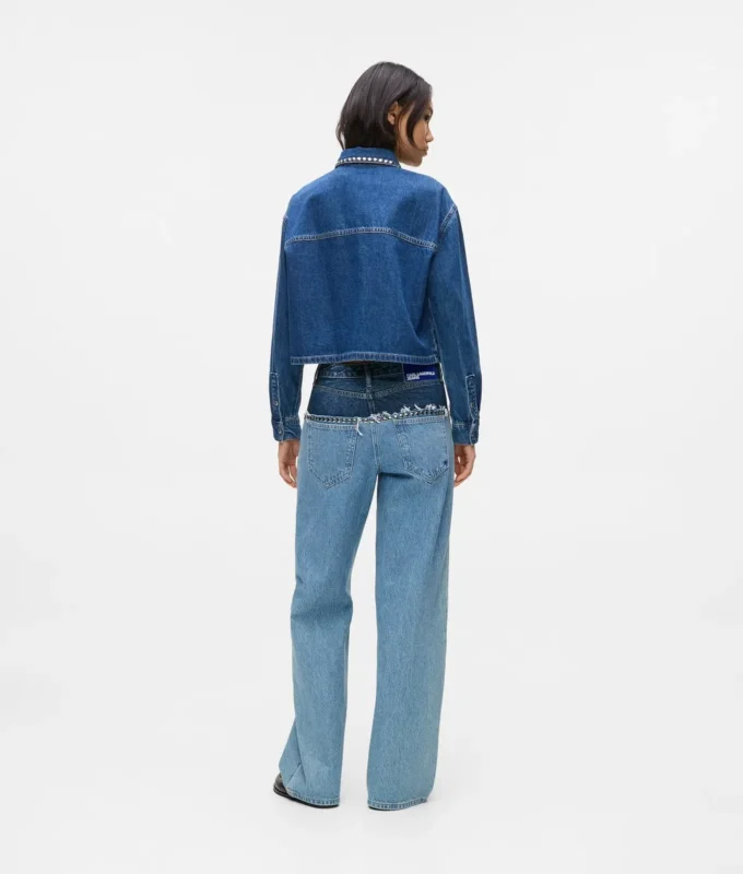 Färgblockerade avslappnade jeans Färgblockerade avslappnade jeans