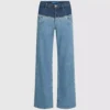 Färgblockerade avslappnade jeans Färgblockerade avslappnade jeans