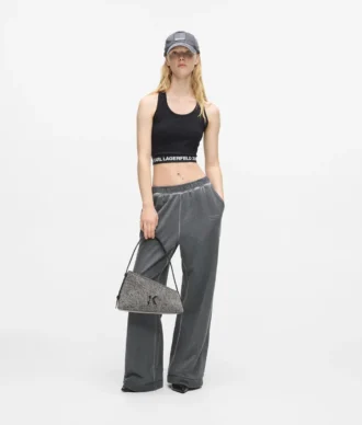 Geo denim axelväska