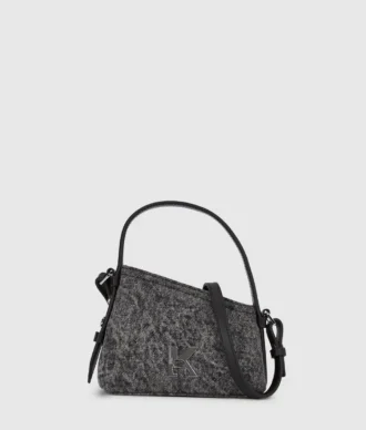 Geo mini crossbody-väska i denim